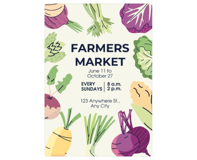 Colorful Vegetable Market Flyer