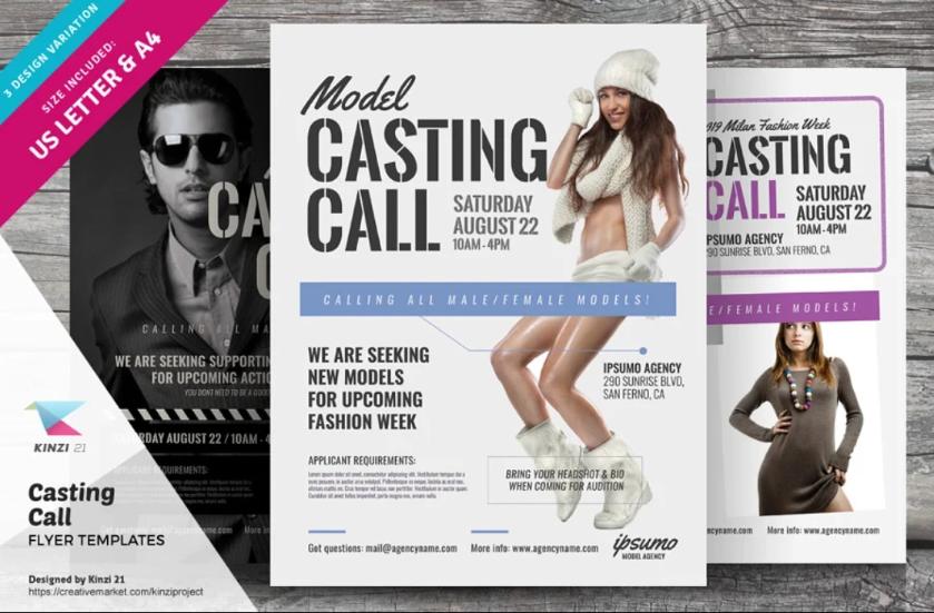 Creative Casting Call Flyers