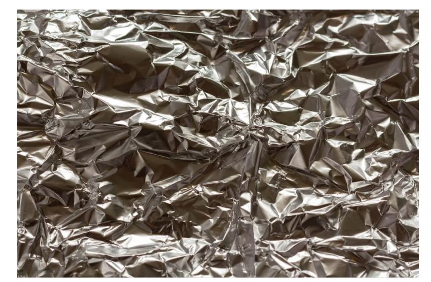 Crumpled Silver Background