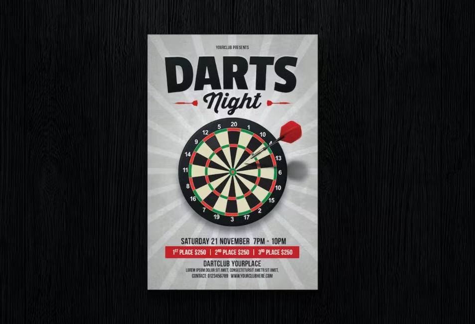 Darts Night Flyer PSD