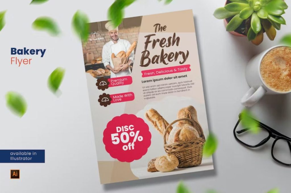 Editable Ai bakery Poster