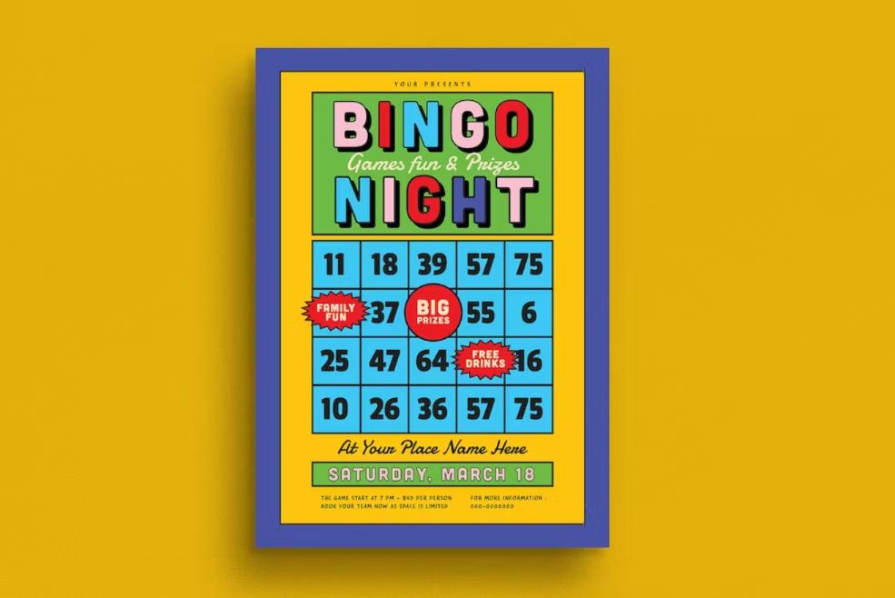 Editable Bingo Night Poster