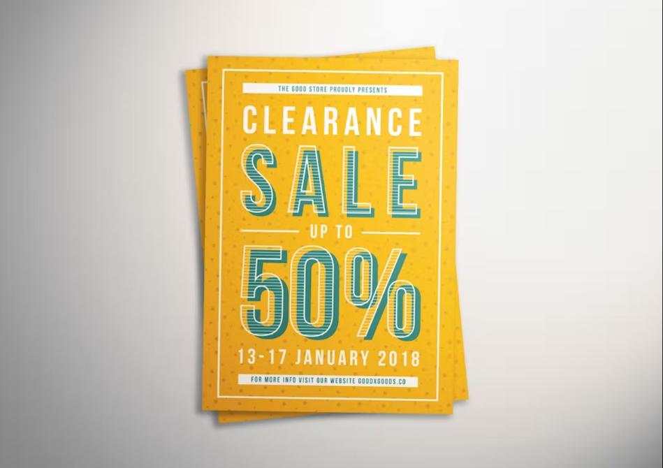 Editable Clearance Sale Flyer
