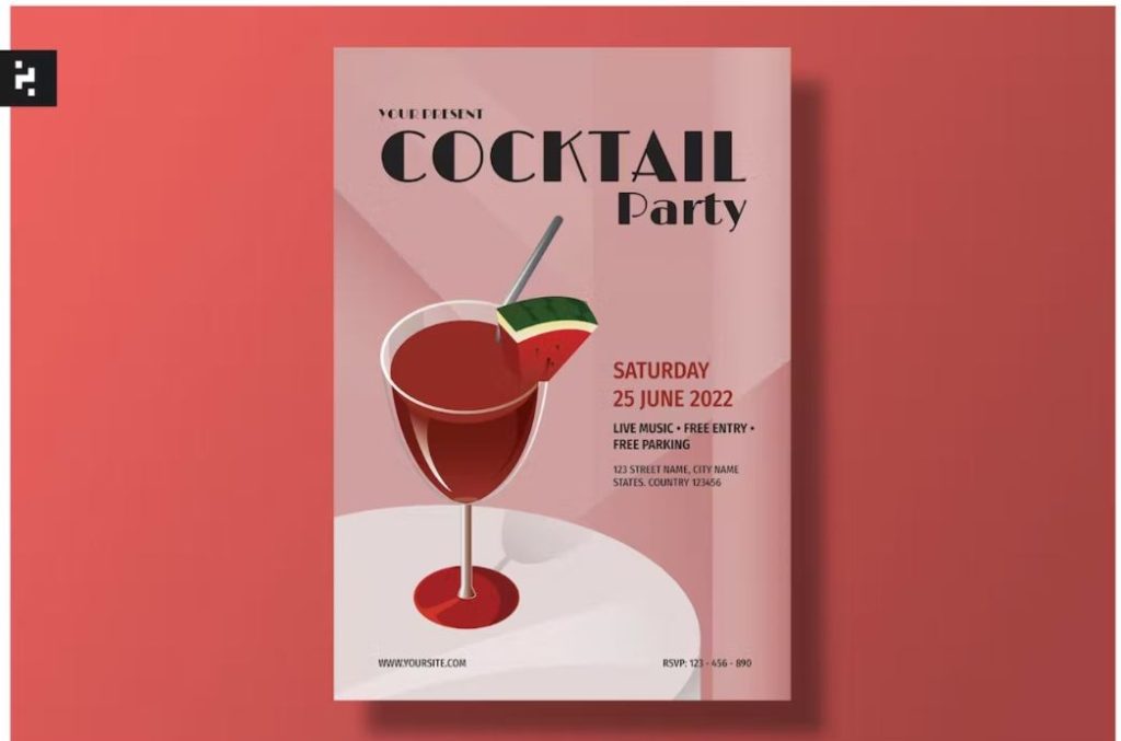 Editable Cocktail Party Flyer