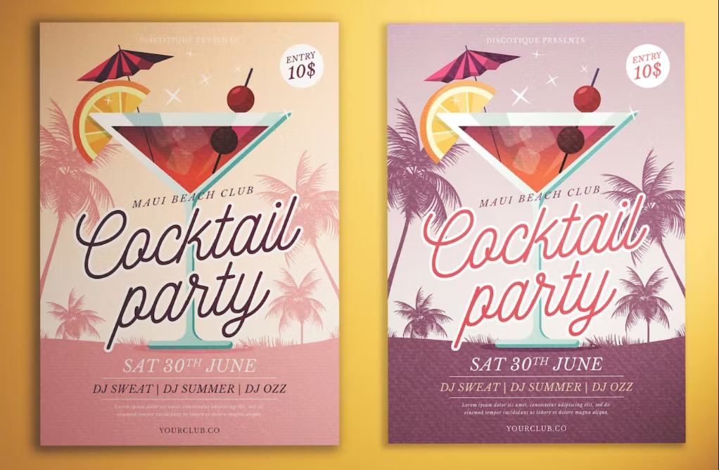 Editable Cocktail Party Posters