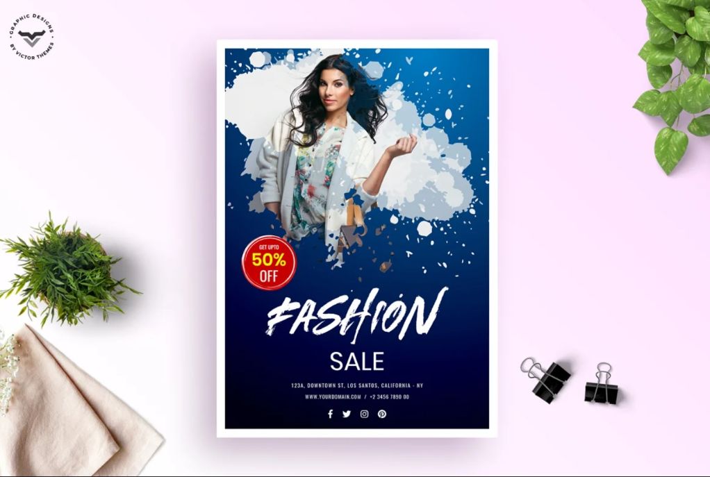 Editable Fashion Sale Flyer Design