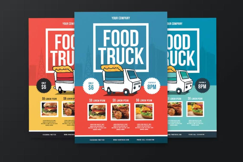 Editable Food Truck Flyer Design