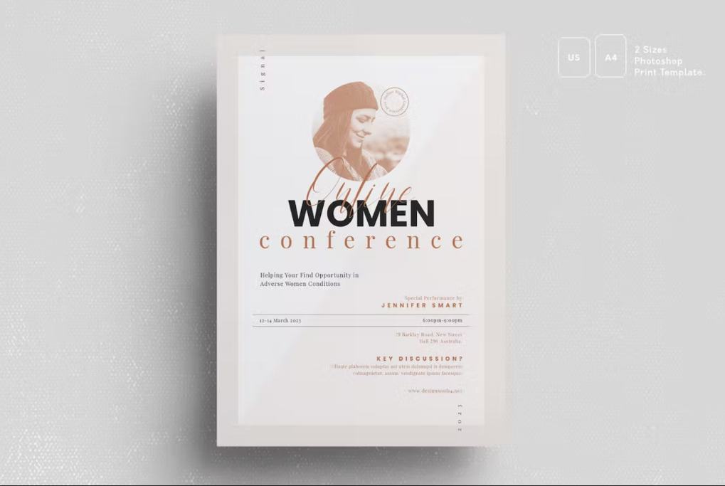Editable Women Conference Poster