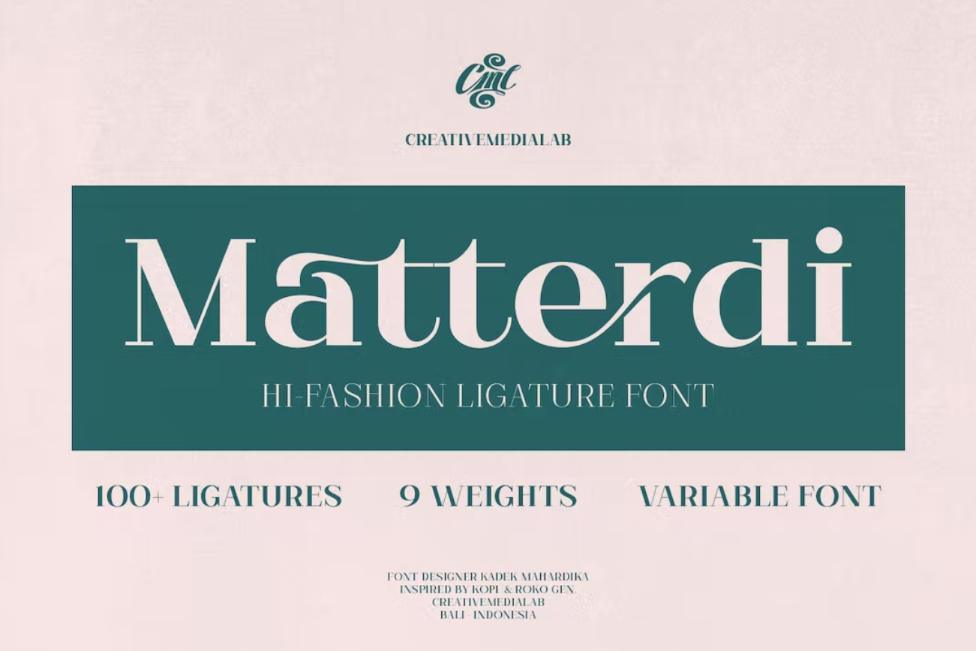 Elegant Fashion Ligature Fonts