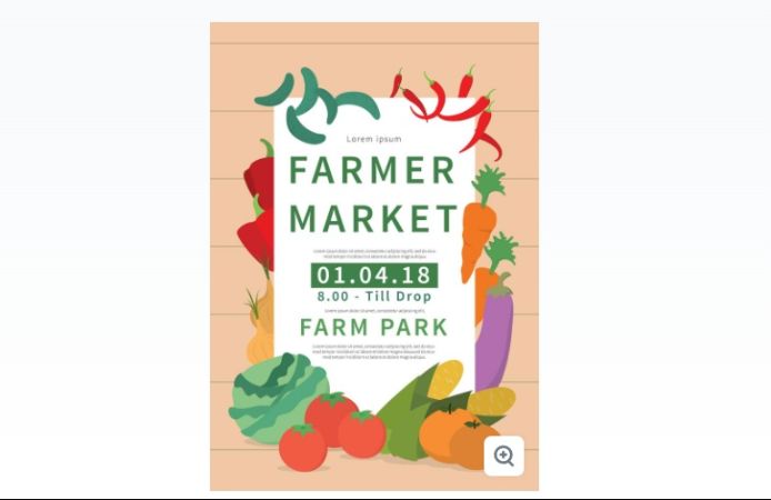 Farmers Market Vector Illustration