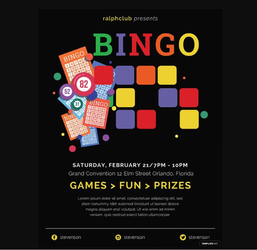 Free Bingo Poster Design
