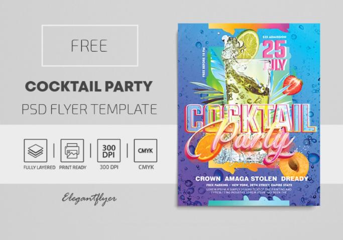 Free Cocktail Party Flyer Design