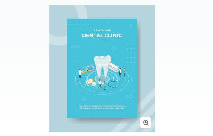 Free Dental Clinic Vector Poster 