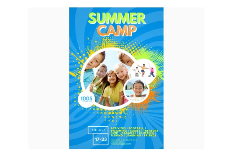 Free Editable Camp Flyer Design