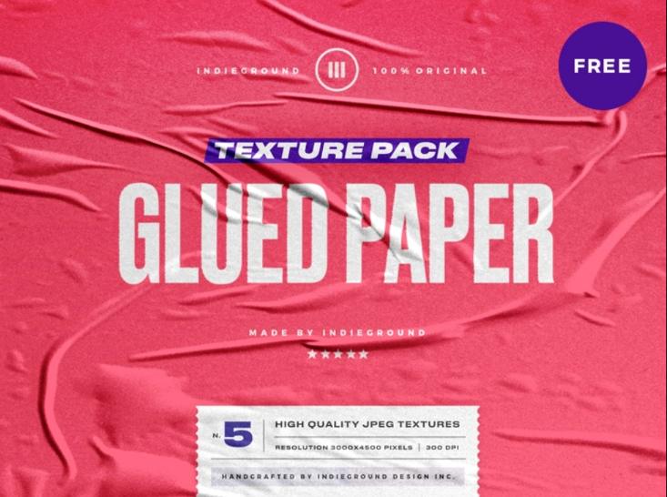 Free Glued Paper Textures Set