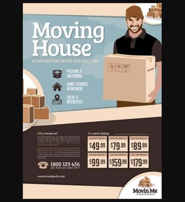 Free House Moving Flyer Design