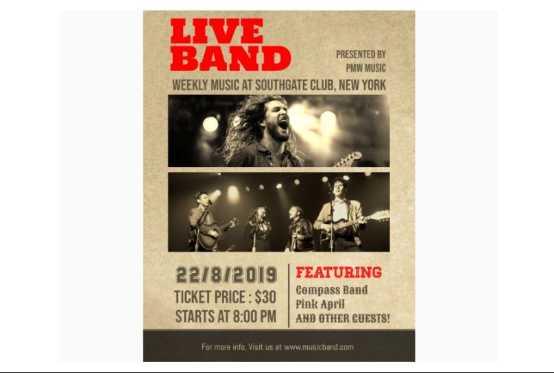 Free Live Band Poster