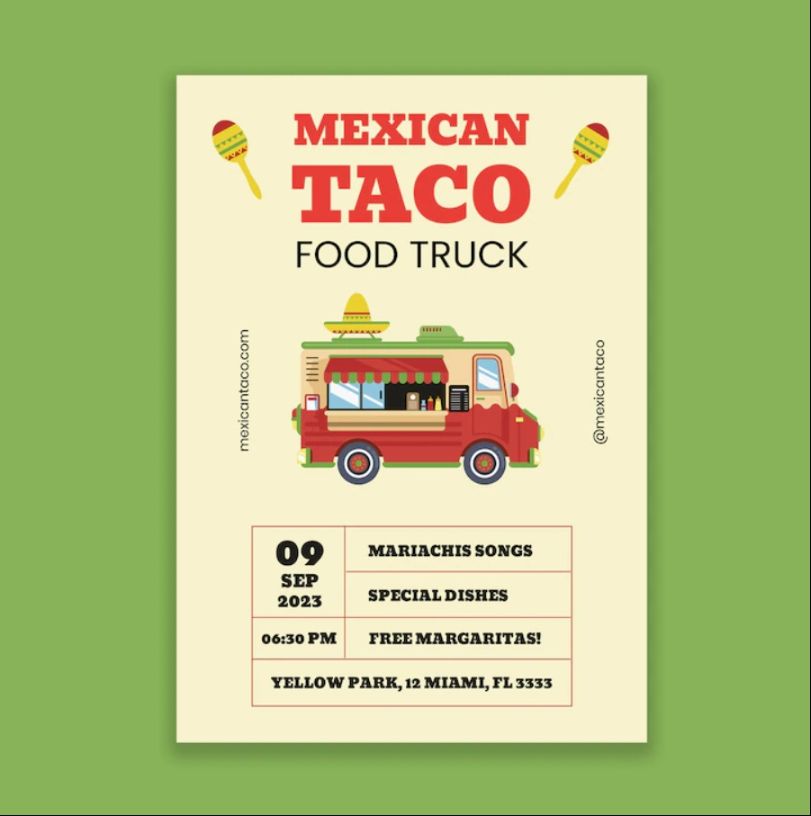 Free Mexican Taco Truck Flyer