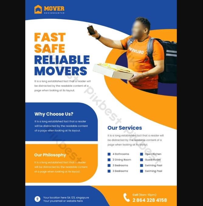 Free Movers Flyer Design
