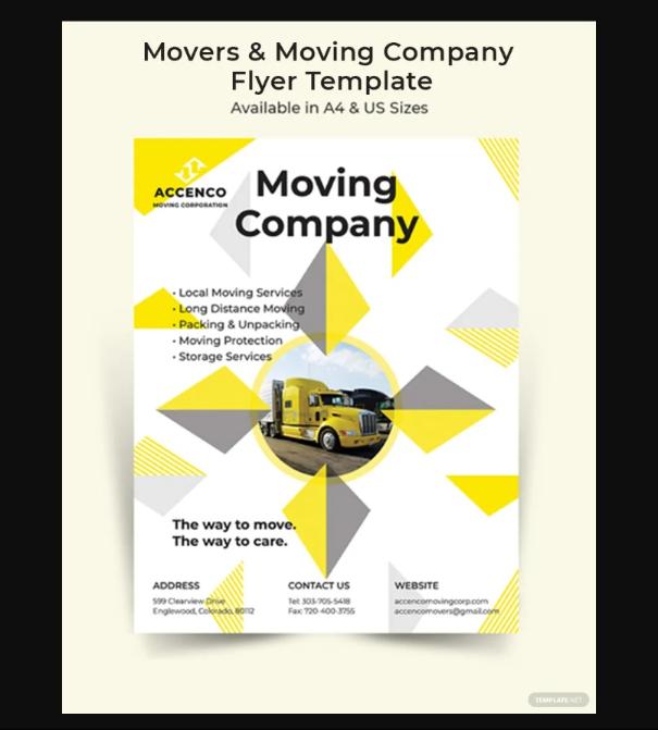 Free Moving Company Flyer Design