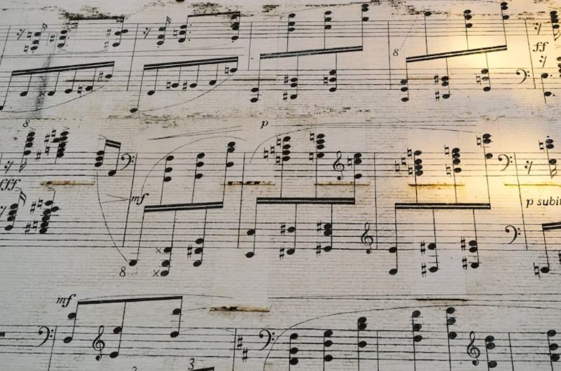 Free Musical Notes Paper Background