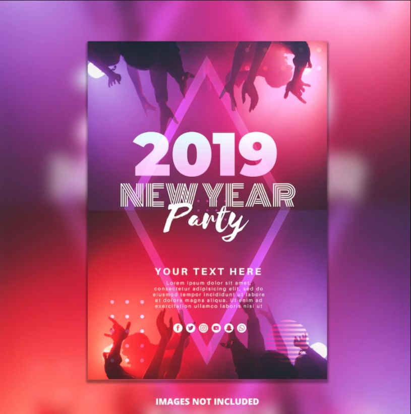 Free New Year Flyer Design