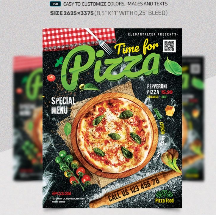 Free Pizza Flyer PSD