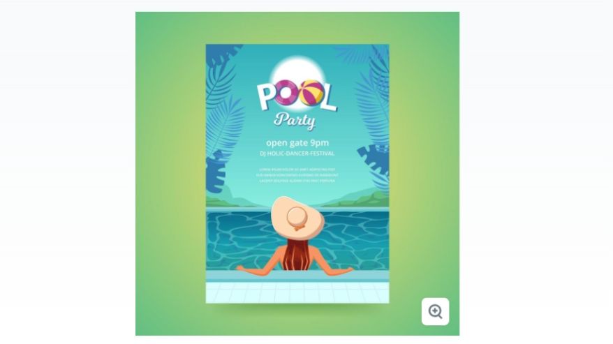 Free Pool Party Flyer Design