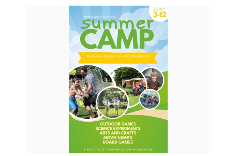 Free Summer Camp Poster Design