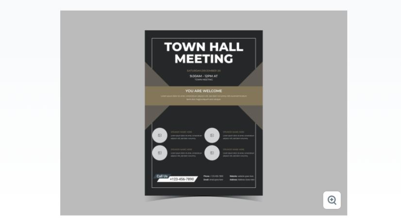 Free Town Hall Meeting Poster