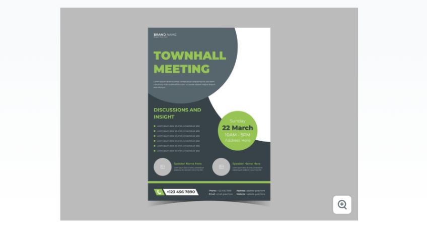 Free Townhall Meet Flyer