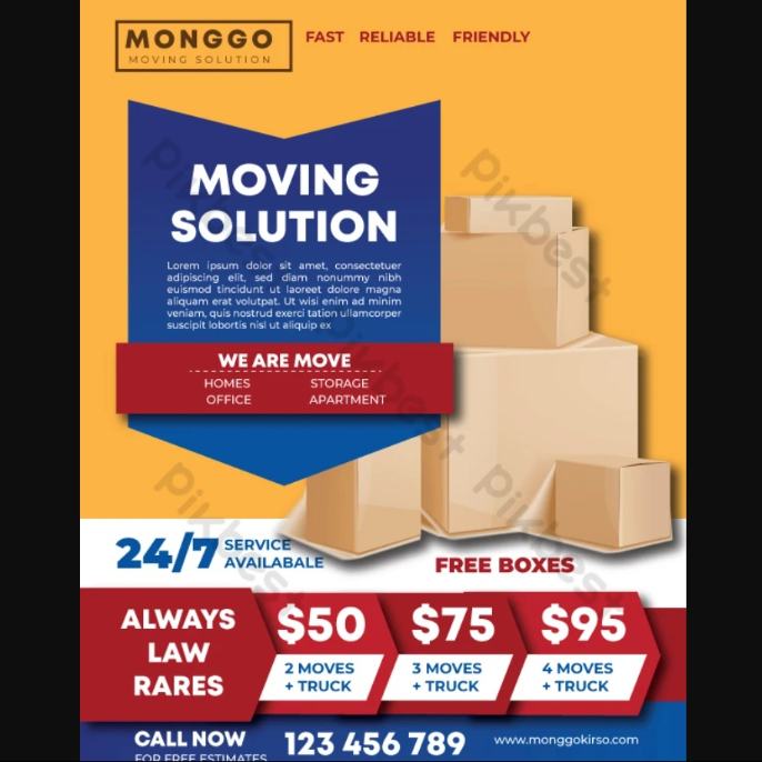 Free moving Solutions Flyer Design