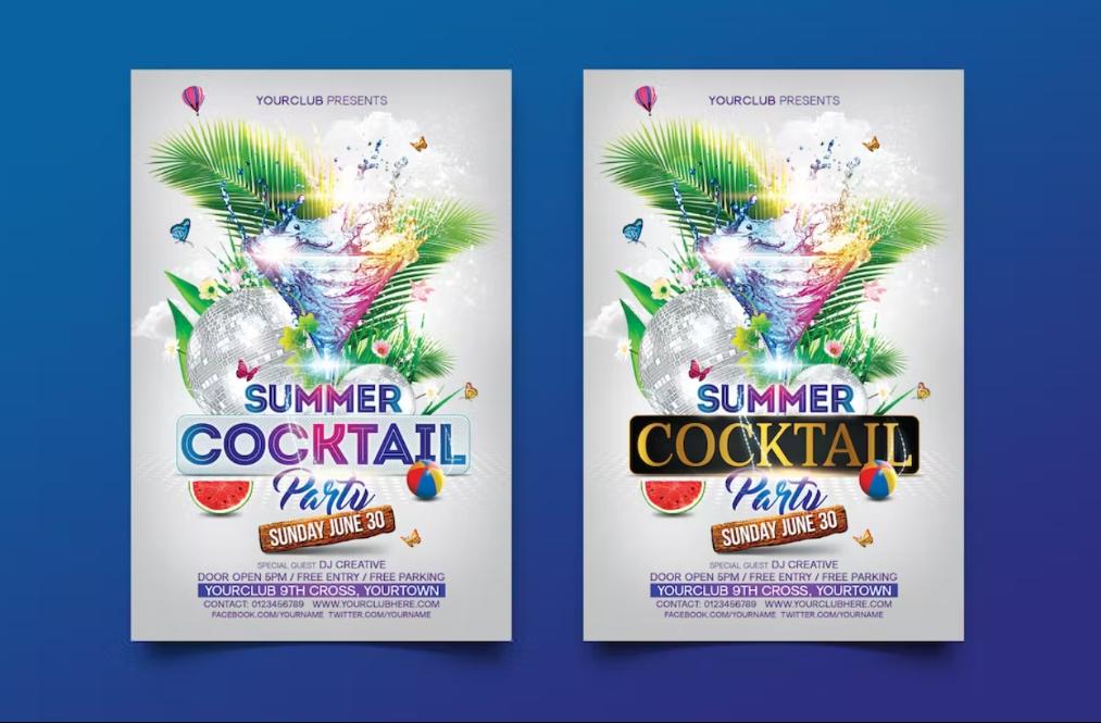 Fully Editable Cocktail Party Poster