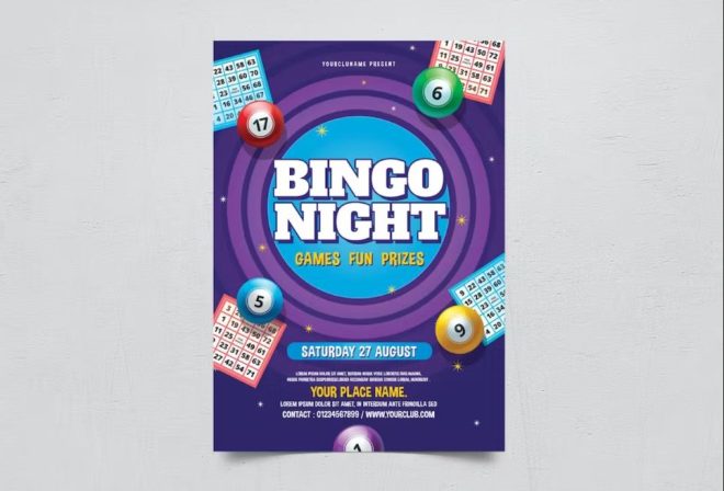 15+ FREE Bingo Night Flyer Template Download - MockupCloud