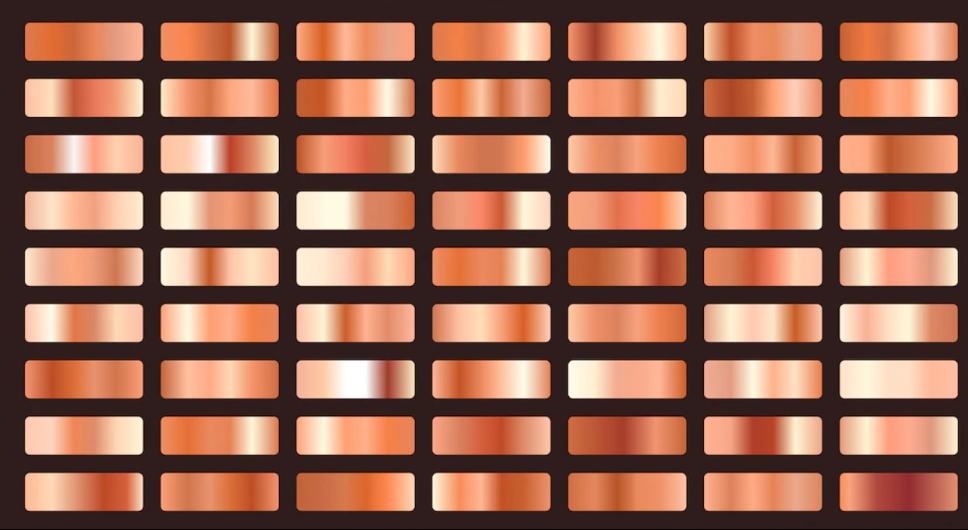 Metallic Orange Textures Set