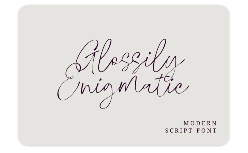 Modern Script Style Fonts