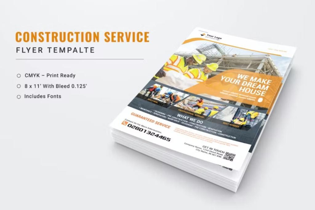 Print Ready Construction Flyer Design