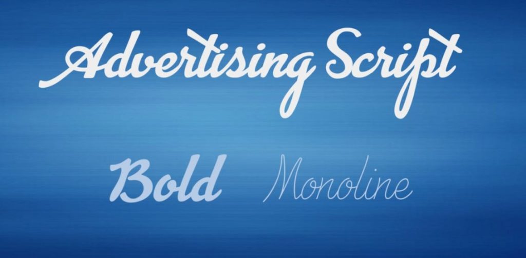 Retro Advertising Script Font