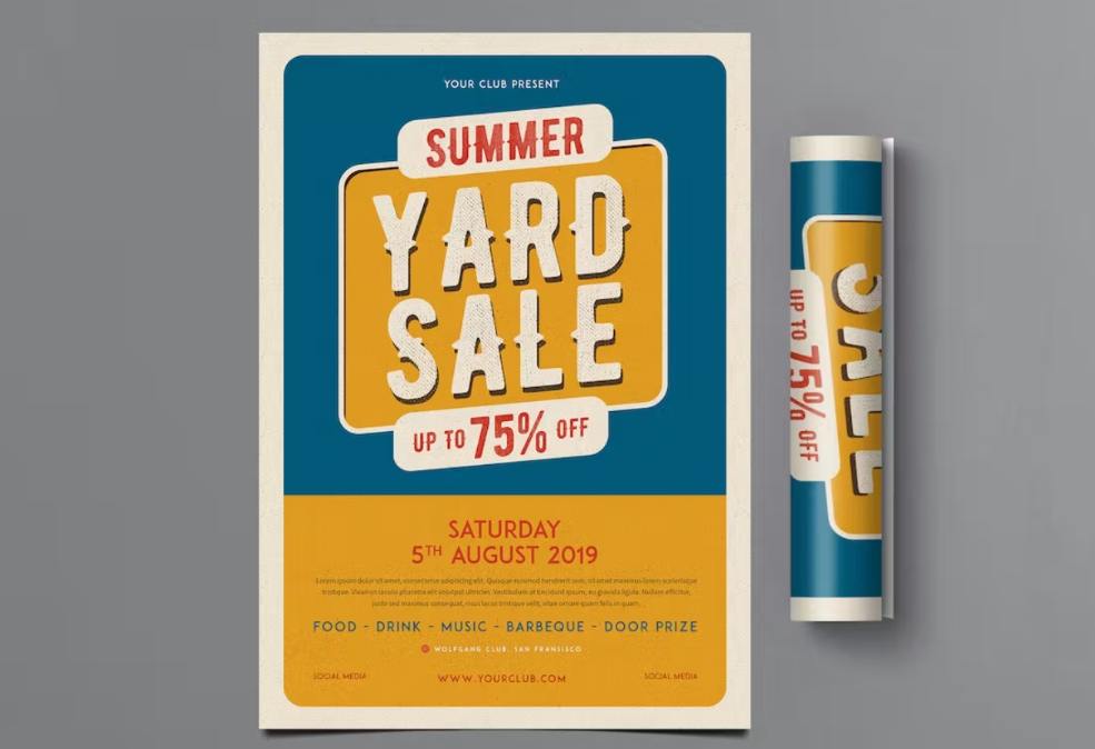 Retro Summer sale Flyer