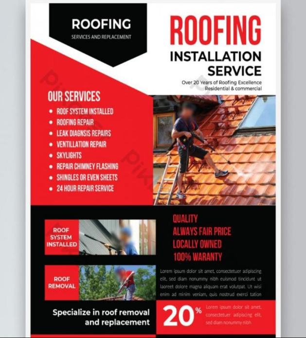 Roofing Installation Poster Design