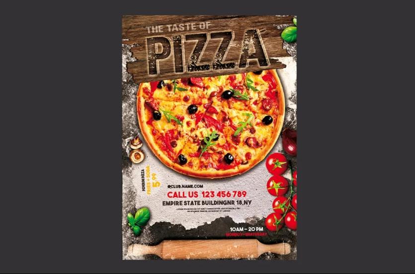 Rustic Pizza Store Flyer Design