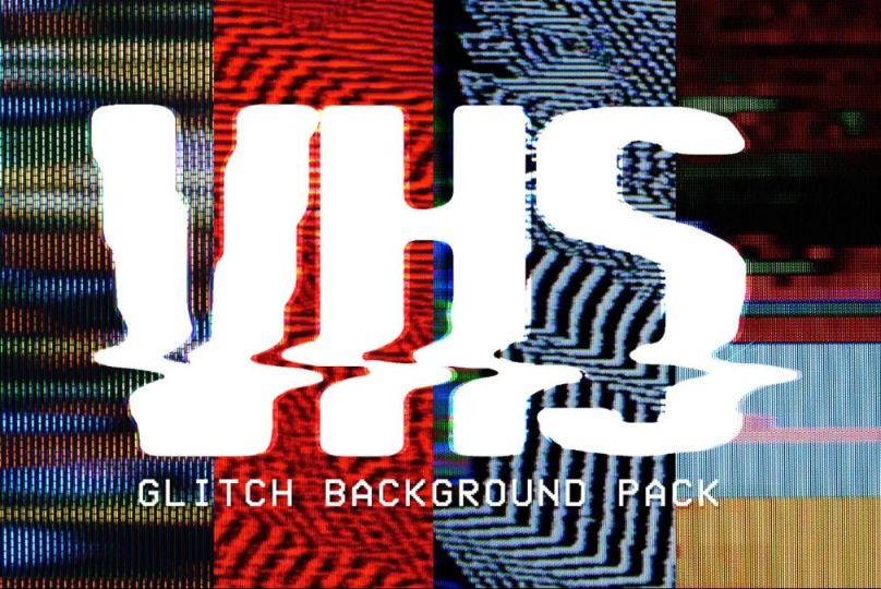 VHS Glitch Background Pack