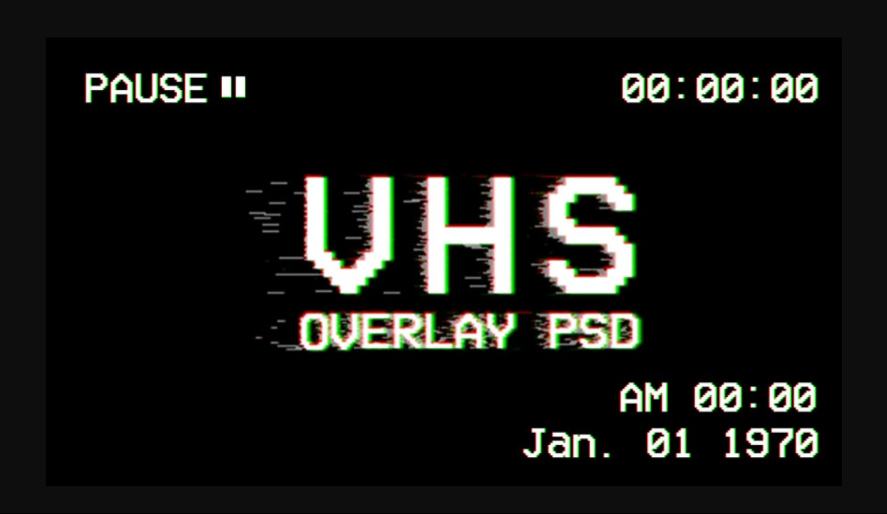 VHS Overlay PSD Mockup FREE