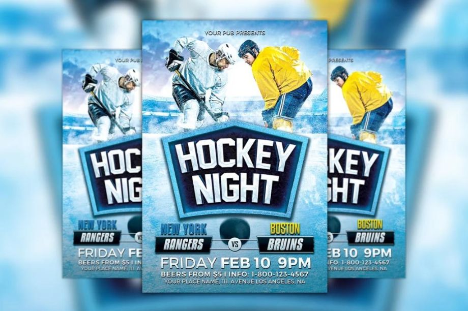 Vintage Hockey Night Flyer
