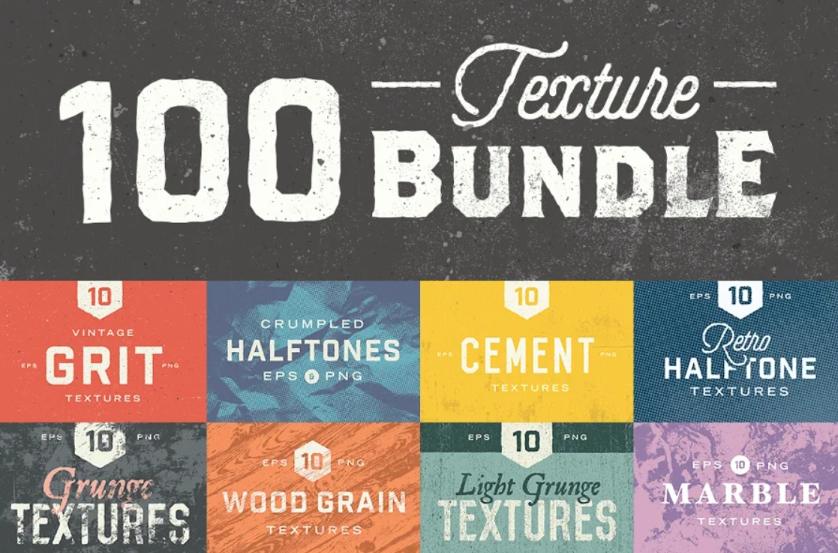 100 Textures Bundle Set