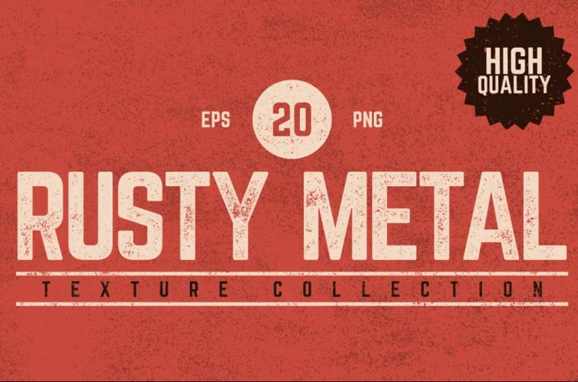 20 Rusty Metal Textures Set