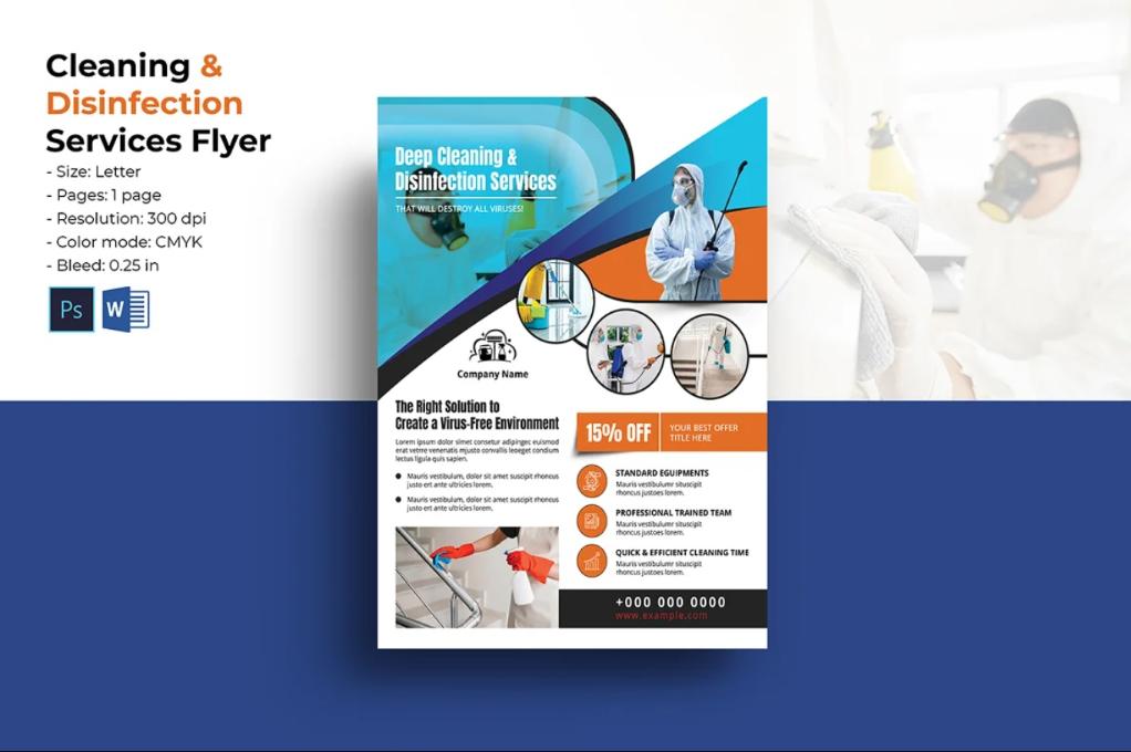 A4 Disinfection Services Company Flyer