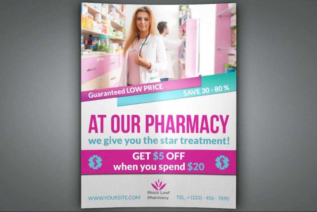 A4 Drugstore Flyer Template PSD