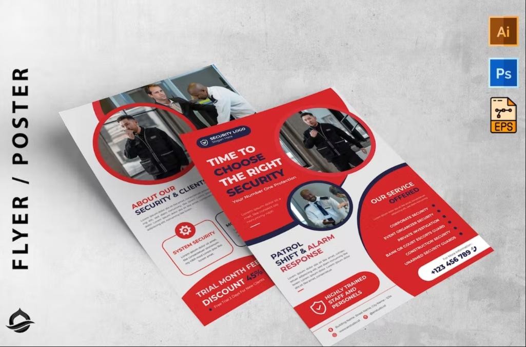 A4 Security Poster Template