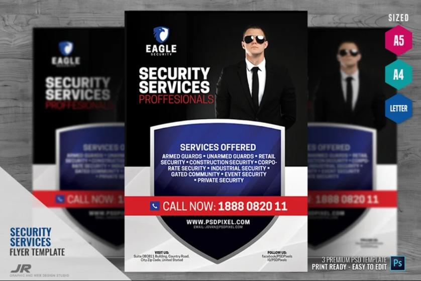 A4 Security Services Flyer Design